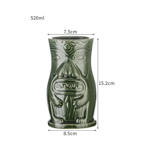 Exotic Tiki Ceramic Cocktail Glass 🍹 - Julia M LifeStyles