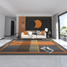 VIKAMA Orange Grey Large Living Room Carpet