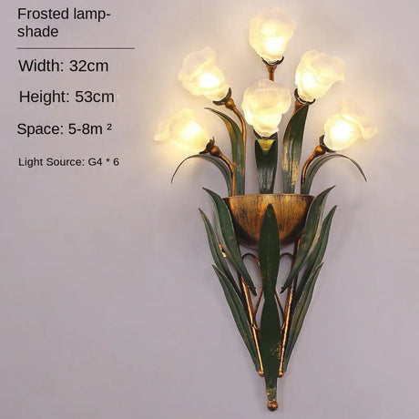 Vintage American Flower Wall Lamp - LED Ambient Light
