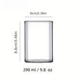 1PCS Creative Square Glass Transparent Cold Drink Large Capacity Iced Coffee Milk Tea Drinking Cup Red Wine Glass Coffee Cup Julia M Home & Kitchen