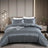 Luxury Satin Striped Duvet Cover Set with Zipper Closure & Pillow Cases - Julia M LifeStyles