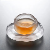 Frosted Japanese Glass Tea Cup – Elegant Single Serve Teacup - Julia M LifeStyles