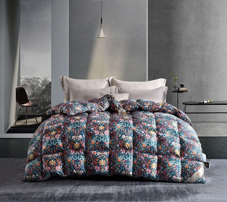 Italy Import Silk Duvet 95 White Goose down Quilt Winter Quilt Thickened Heattech Mute Floor Heating Air-Conditioning Quilt Julia M LifeStyles