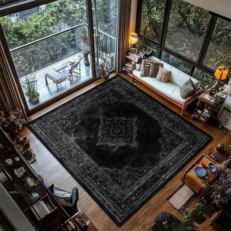 Luxury Retro Black Persian Carpet - Julia M LifeStyles