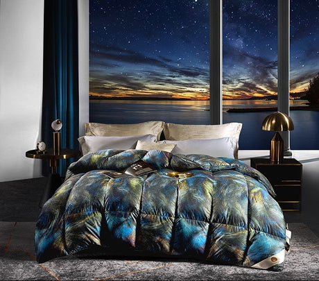 Italy Import Silk Duvet 95 White Goose down Quilt Winter Quilt Thickened Heattech Mute Floor Heating Air-Conditioning Quilt Julia M LifeStyles