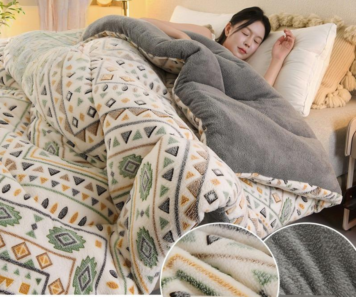 Luxurious Cashmere Coral Fleece Quilt for Ultimate Comfort Julia M LifeStyles