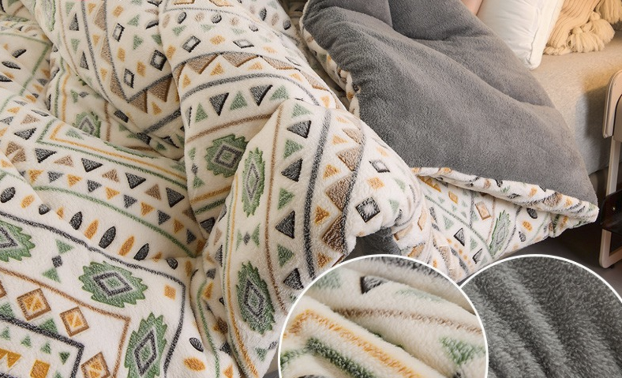 Luxurious Cashmere Coral Fleece Quilt for Ultimate Comfort Julia M LifeStyles