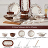 Retro Rose Household Anti-Slip full travel dish set is very luxurious luxury bowl kitchen dinner sets ceramic plates porcelain
