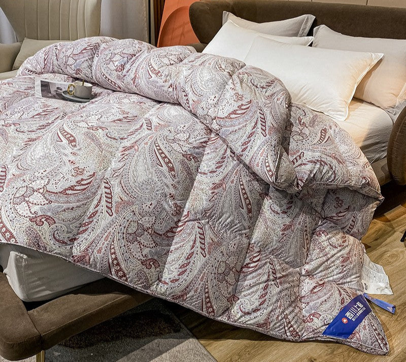 Italy Import Silk Duvet 95 White Goose down Quilt Winter Quilt Thickened Heattech Mute Floor Heating Air-Conditioning Quilt Julia M LifeStyles