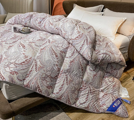 Italy Import Silk Duvet 95 White Goose down Quilt Winter Quilt Thickened Heattech Mute Floor Heating Air-Conditioning Quilt Julia M LifeStyles