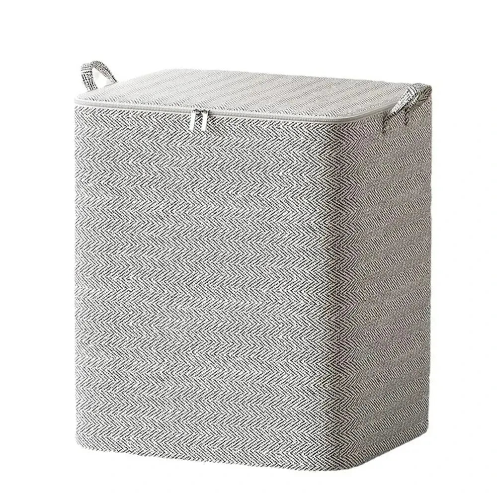 Non-woven Quilt Storage Bag with Lids Zipper Foldable Clothes Quilt Bins Container Large Capacity Dust-proof Bag Organize - Julia M LifeStyles