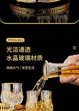 High-end European classical crystal glass liquor bottle foreign wine glass household whiskey glass set spirits glass wine set Julia M LifeStyles