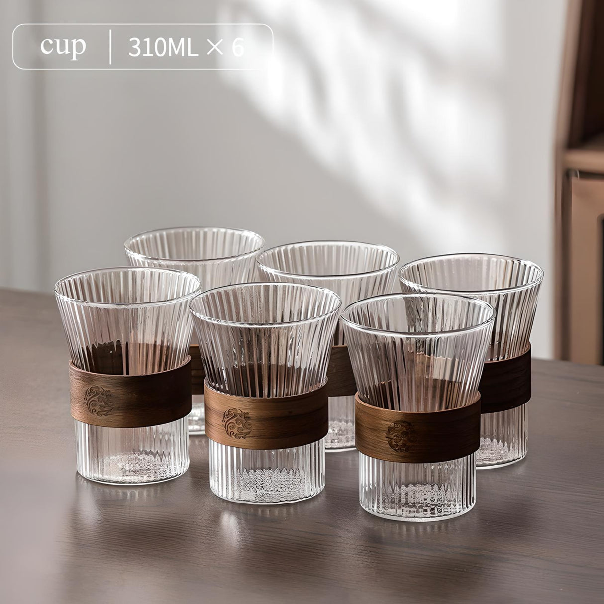 Glass Cup Set: Creative Heat-resistant Water Glass - Luxe Elegance