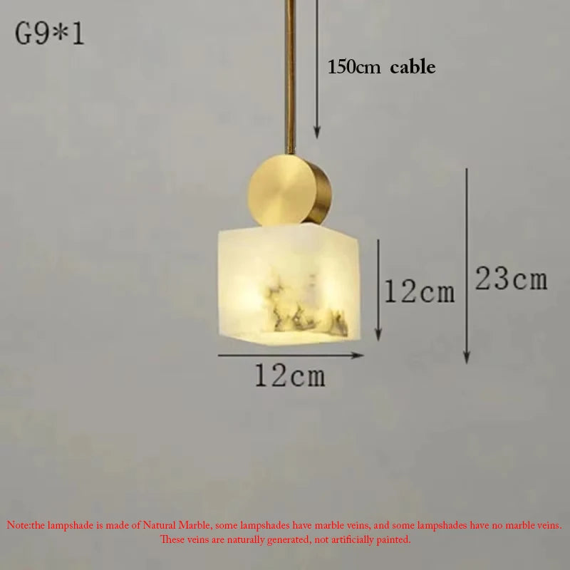 Nordic Marble+ Copper Pendant Lights LED Hanging Lamp Fixtures Bedroom Bedside Dining Room Indoor Lighting Lustres Luminaires G9 Julia M LifeStyles