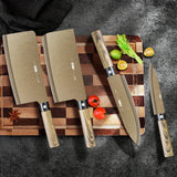 4-Piece Titanium-Coated Kitchen Knife Set