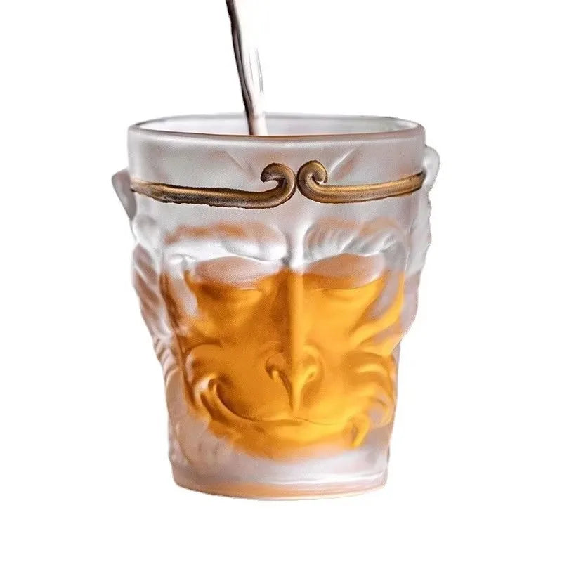 Playful Monkey Crystal Glass Kung Fu Tea Mug