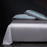 Luxury 100% Egyptian Cotton Reversible Duvet Cover Set in Silver & Purple