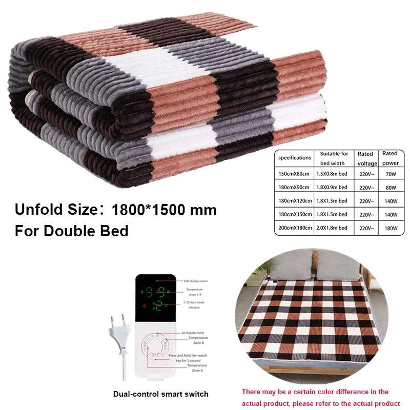 Smart Electric Heating Blanket with Automatic Thermostat - Julia M LifeStyles