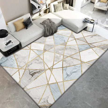 Modern Light Luxury Abstract Rug for Living Room