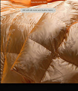 Italy Import Silk Duvet 95 White Goose down Quilt Winter Quilt Thickened Mute Floor Heating Air-Conditioning Quilt Julia M Home & Kitchen