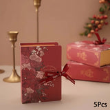 5Pcs Book Shape Gift Box with Ribbon Paperboard for Parties and Special Occasions
