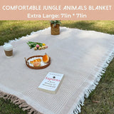1pc Ins style Picnic Blanket, Beach Blanket, Soft & Foldable Outdoor Mat - Essential for Spring and Summer Camping, Parties