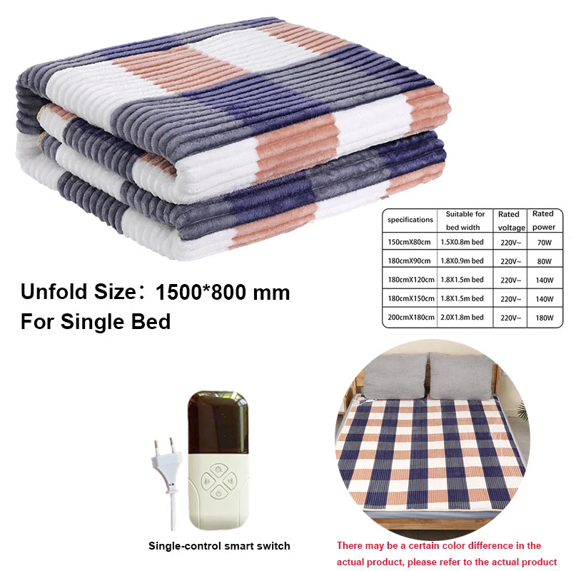 Smart Electric Heating Blanket with Automatic Thermostat - Julia M LifeStyles