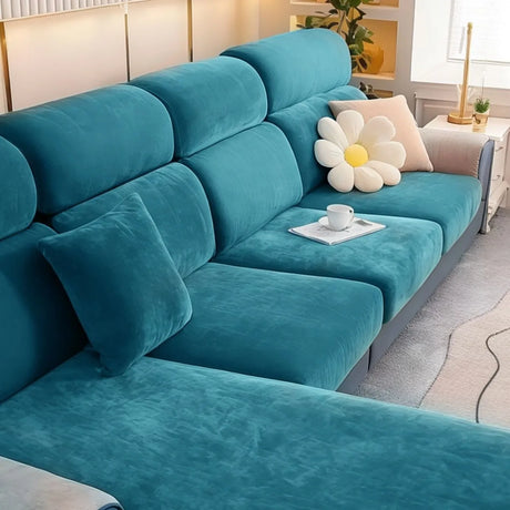 Thickened Elastic Silver Fox Fleece Sofa Cover