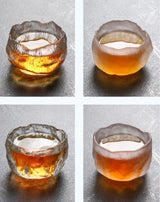 Frosted Japanese Glass Tea Cup – Elegant Single Serve Teacup - Julia M LifeStyles