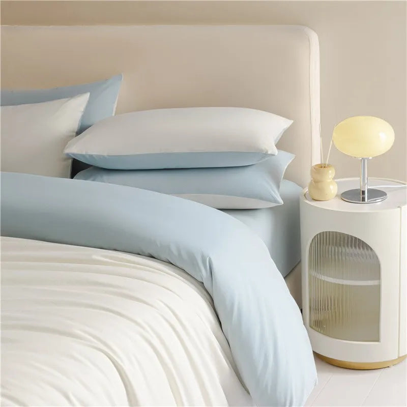 Reversible Brushed Cotton Duvet Cover Set with Pillowcases in Multiple Sizes