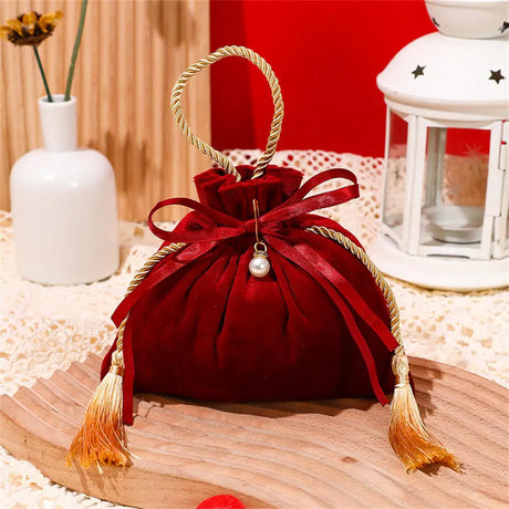 Luxury Packing Drawstring Velvet Pouch Sachet Gift Bag