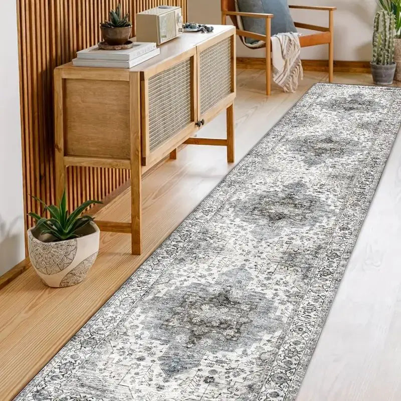 Bohemian Corridor Carpet Geometric Pattern Crystal Velvet Floor Mat - Julia M LifeStyles