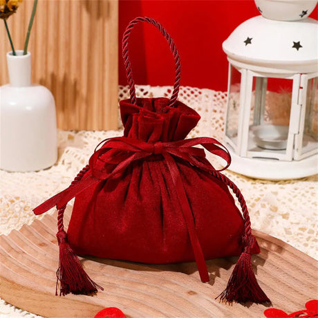 Luxury Packing Drawstring Velvet Pouch Sachet Gift Bag