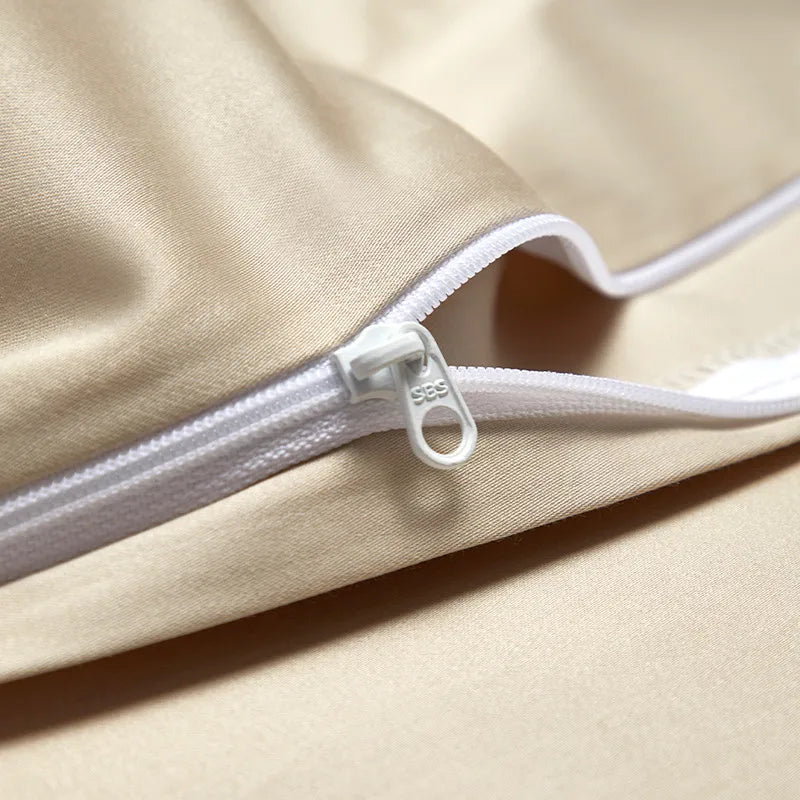 Luxury Long Staple Cotton Bedding 4/7Pcs, Sateen Weave Natural Super King Soft Chic Patchwork Duvet cover Bed Sheet Pillowcases