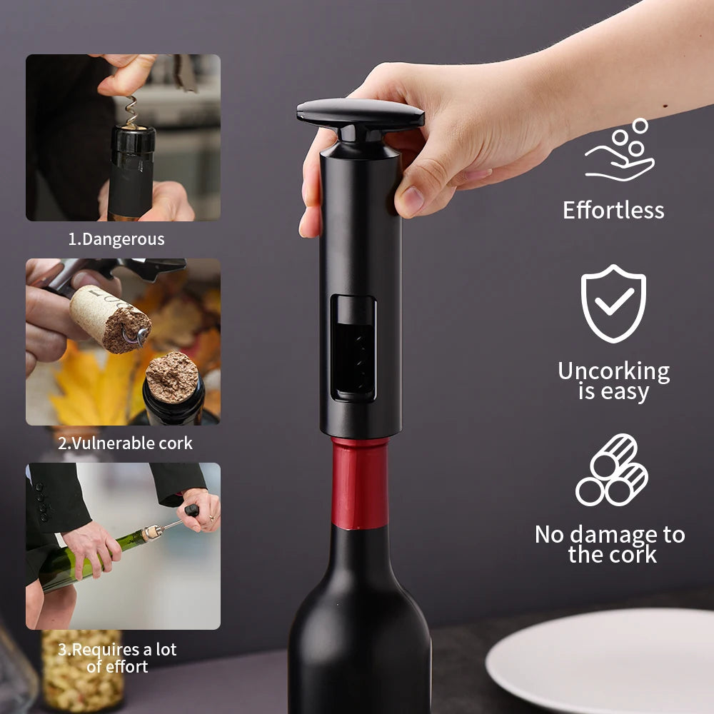4-in-1 Luxury Electric Wine Opener Set with Stopper and Pourer Julia M Home & Kitchen