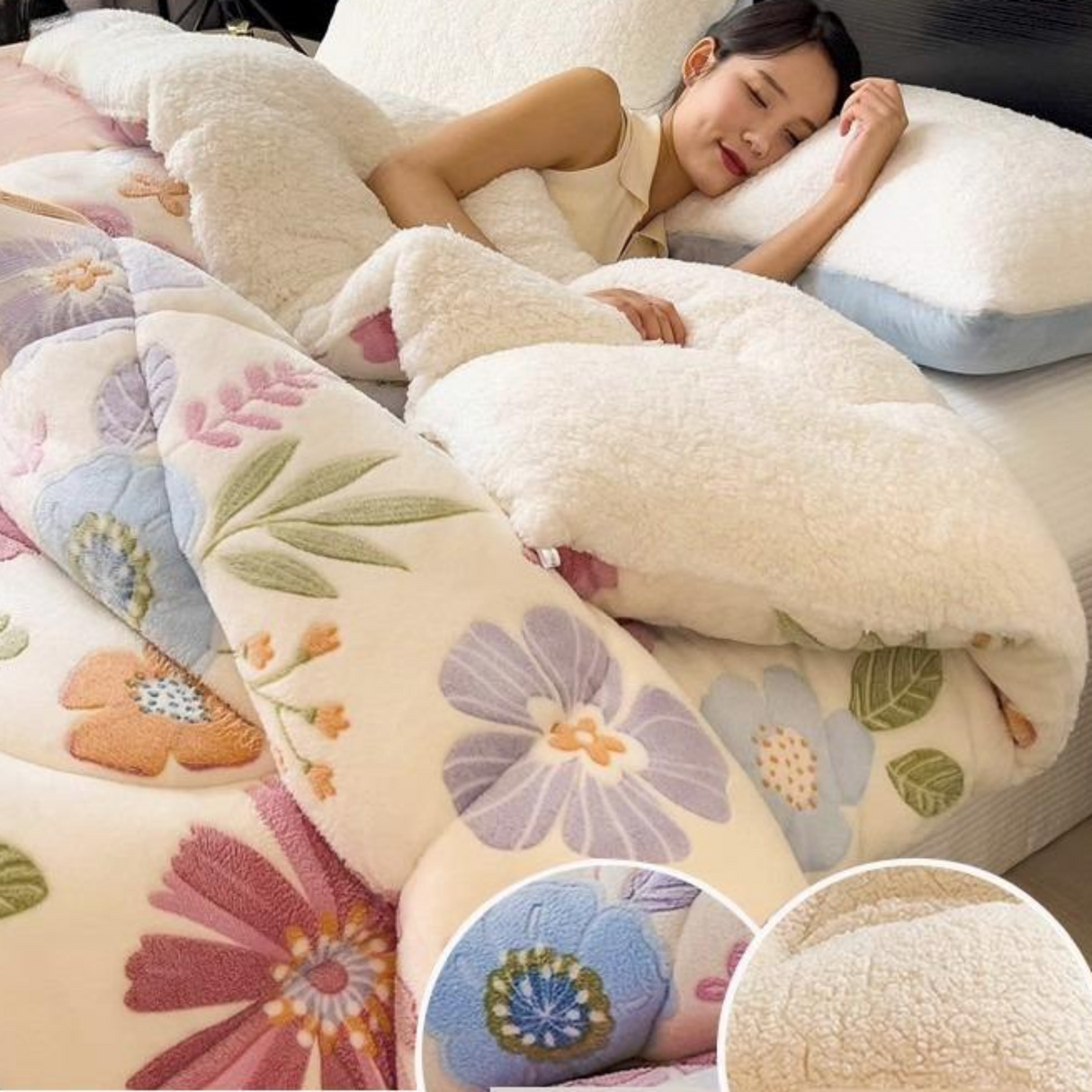 Luxurious Cashmere Coral Fleece Quilt for Ultimate Comfort Julia M LifeStyles