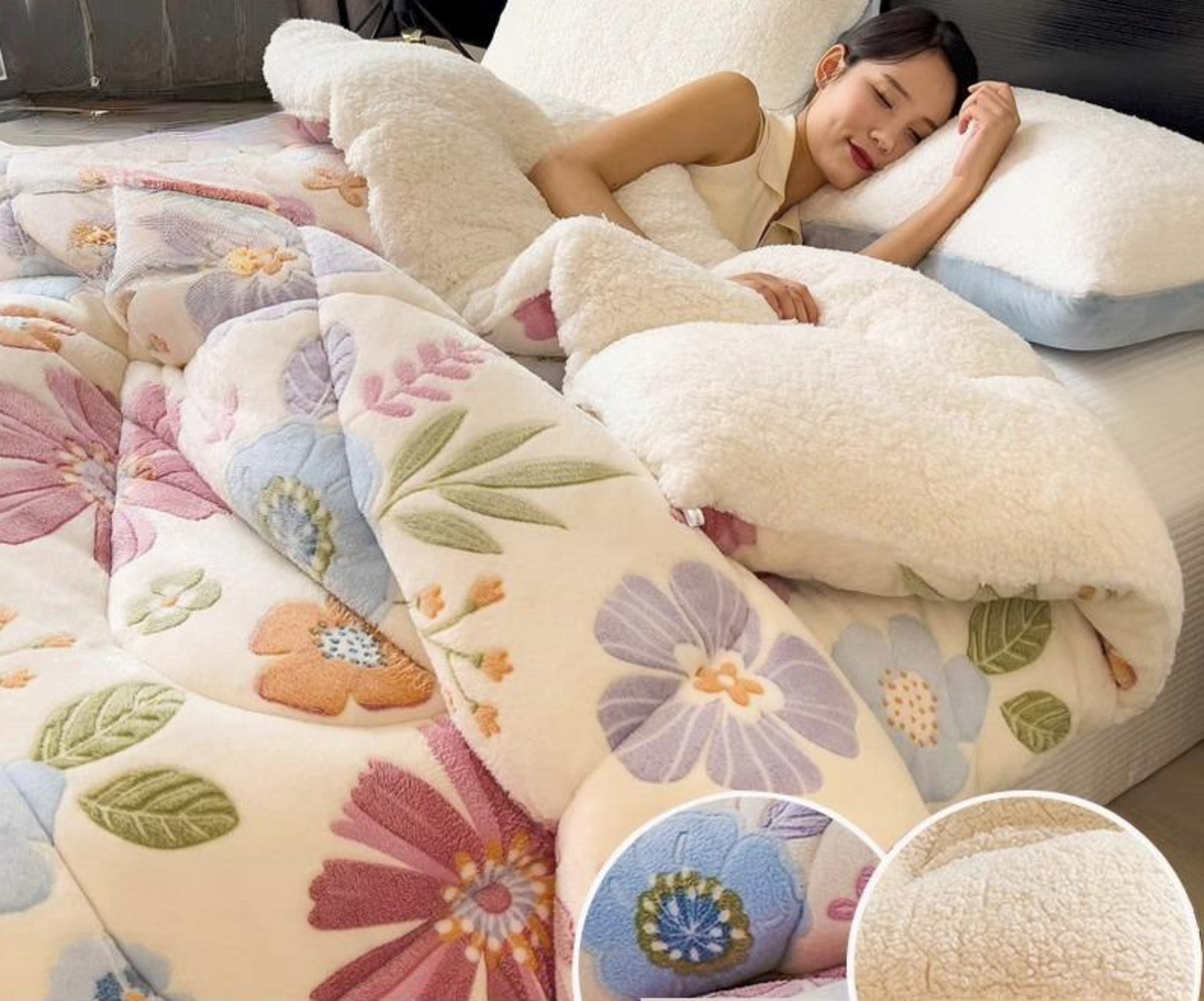 Luxurious Cashmere Coral Fleece Quilt for Ultimate Comfort Julia M LifeStyles