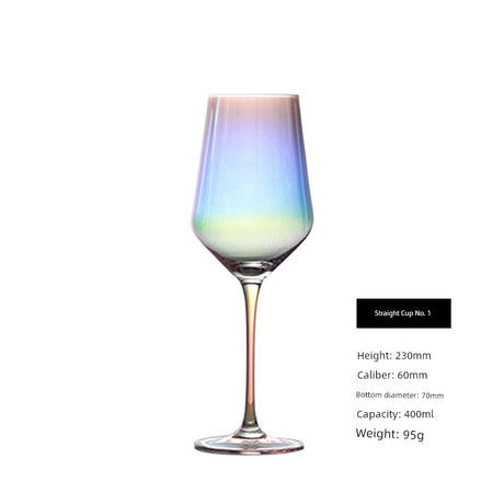 Japanese-Style Colorful Crystal Wine Goblet - Rainbow Champagne Glass