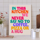 "Colourful Kitchen Quote Canvas Print"