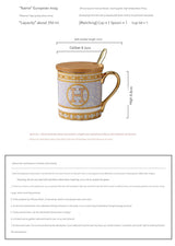 Florence Exquisite European-Style Bone China Mug with Lid and Spoon Julia M LifeStyles