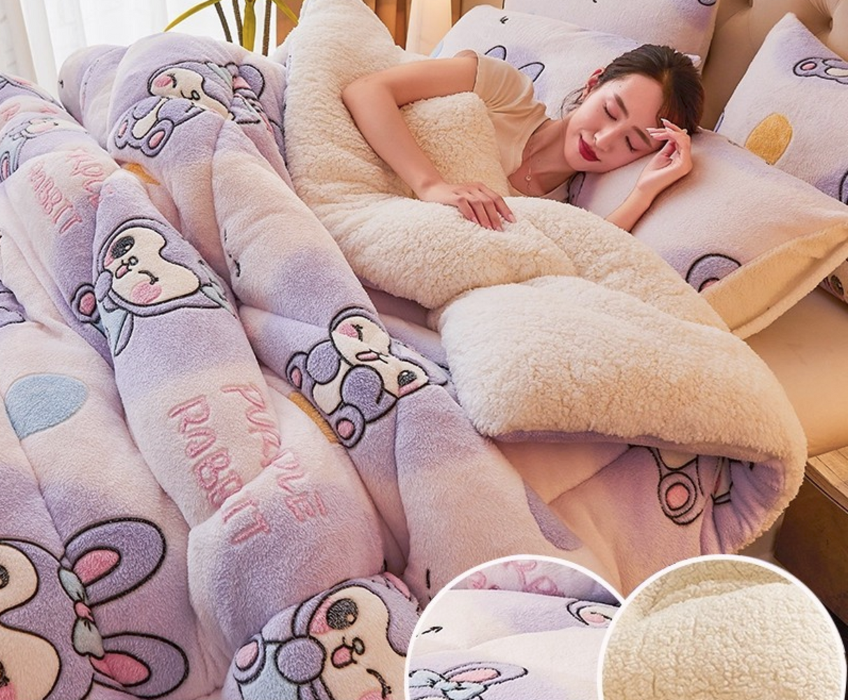 Luxurious Cashmere Coral Fleece Quilt for Ultimate Comfort Julia M LifeStyles