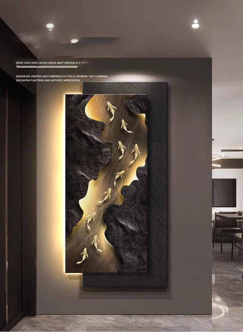 Koi Fish LED Light Wall Lamp