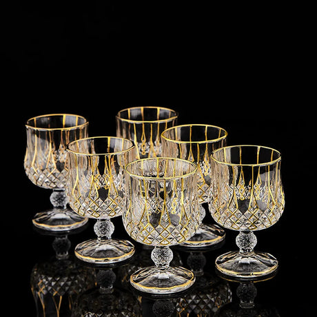 High-end European classical crystal glass liquor bottle foreign wine glass household whiskey glass set spirits glass wine set