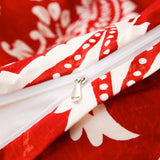 Boho White Paisley Floral Duvet Cover Twin Bohemian Exotic Flower Bedding Set Reversible Red Comforter Cover for Girl Women Room Julia M LifeStyles