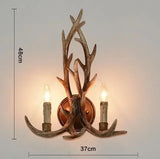 Rustic Alpine Hand-Crafted Deer Antler Pendant Chandelier