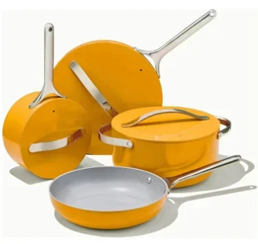 Nonstick Ceramic Cookware Set Pots Pans Lids and Kitchen Storage Non Toxic PTFE & PFOA Free Oven Safe Julia M Home & Kitchen