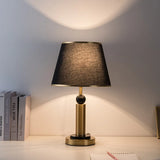 Metal Bedroom Bedside Lamp Modern Simple Cloth Cover Decorative Desk Lamp Nordic Hotel Living Room Office Reading Lamp