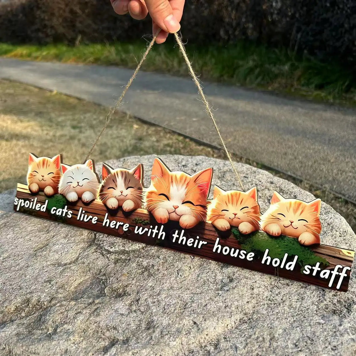 Wooden Inspirational Hanging Wall Art with Rope for Home Decor
