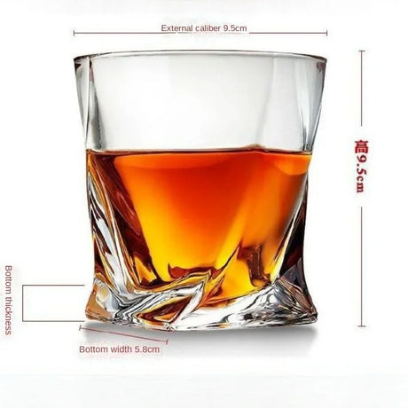 Creative Rotating Crystal Glass Cocktail and Whiskey Cup 290ml