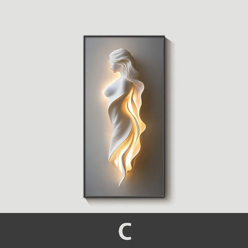 Lumière Entrance Wall Art | Illuminated Abstract Canvas